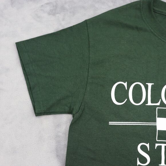 MV Sport Shirt Mens S Green Colorado State Rams Short Sleeve Crew Neck T Shirt - Picture 10 of 15